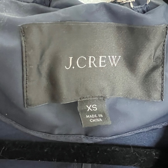 J.Crew Double Breasted Rain Coat Navy Blue - Picture 7 of 7